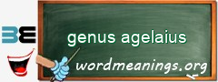 WordMeaning blackboard for genus agelaius